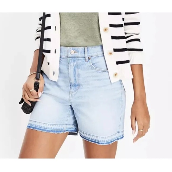 LOFT the 90’s short high rise regular fit denim shorts size 26 - Picture 2 of 11
